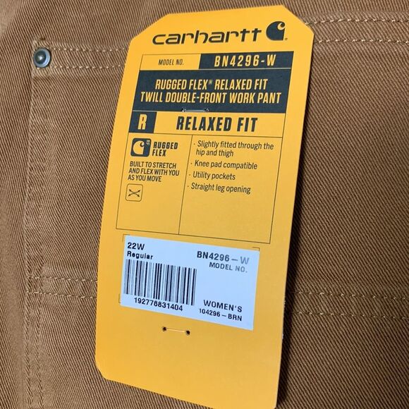 NWT Carhartt Women’s Rugged Flex Relaxed Fit Twill Double Front Work Pants 22W - Picture 12 of 16